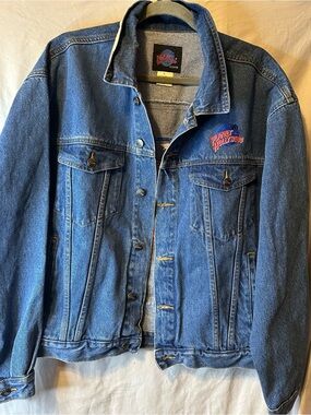 Vintage 90s Planet Hollywood Myrtle Beach Denim Jacket XL